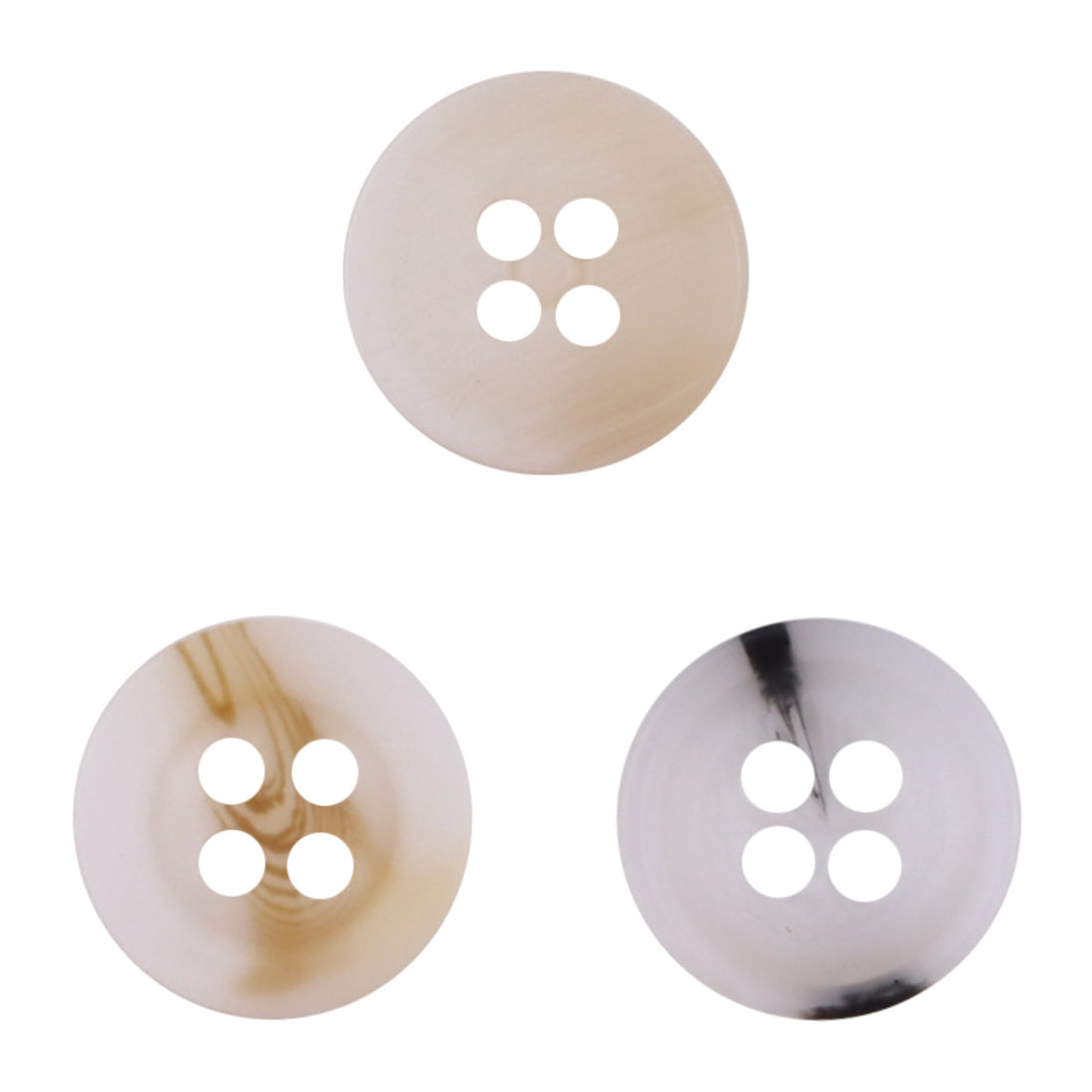 11.5MM Round 4 - Hole Black and White Resin Buttons,50pcs - Lots of Buttons