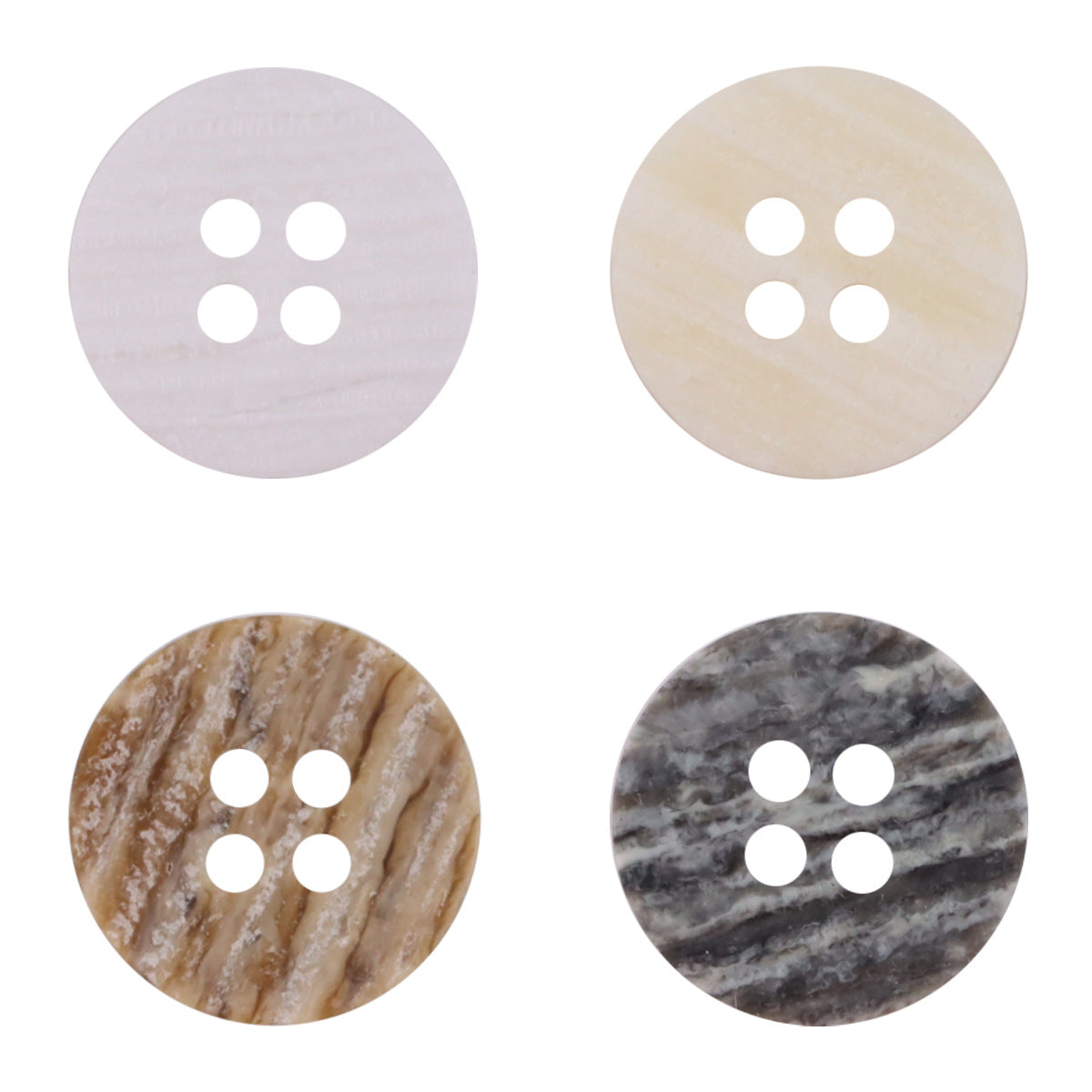 15mm Retro Round Wood Grain Resin Buttons for Coat Shirt 50pcs 