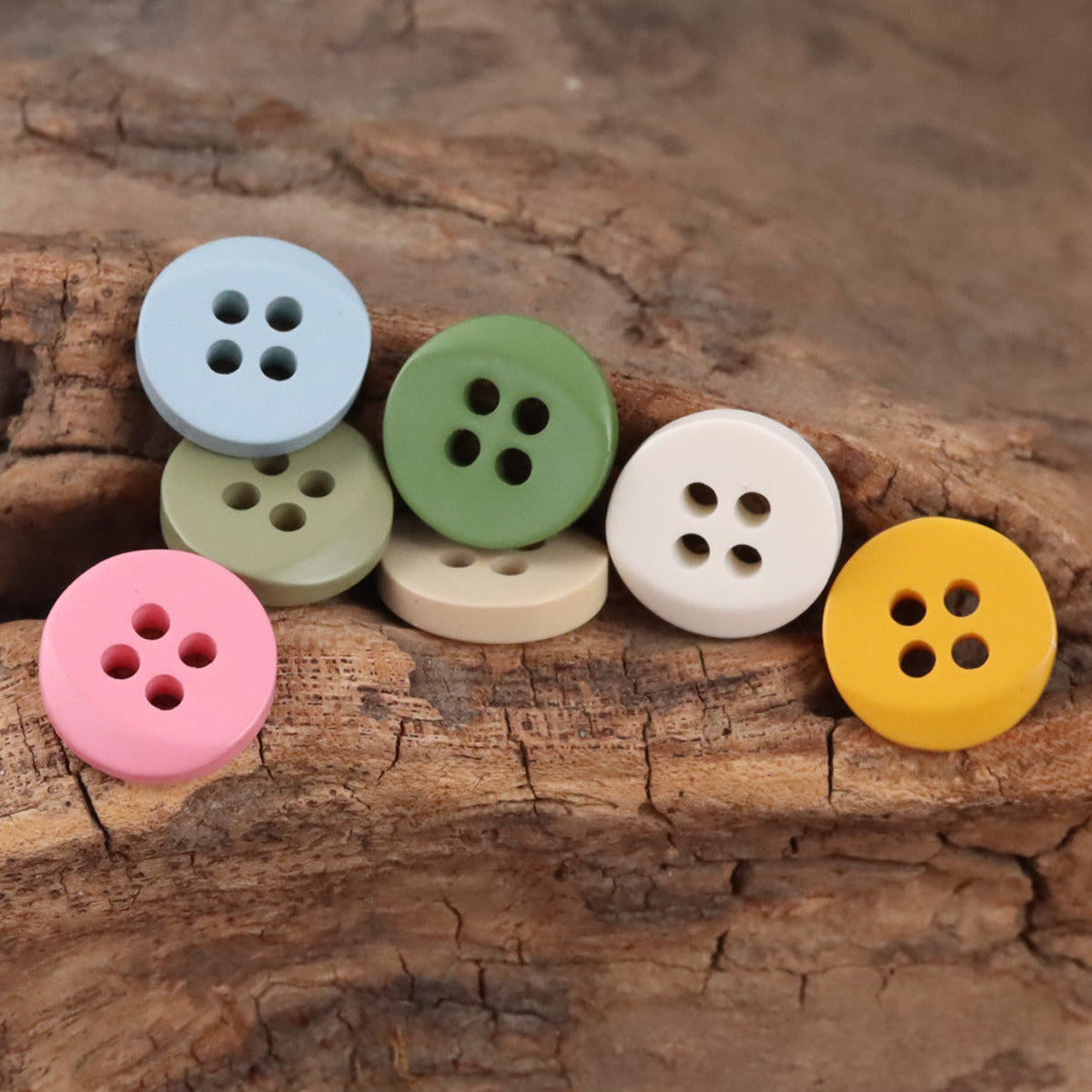 Colorful Semi-Beveled Resin Buttons for Children's Dress Sweater 100 Pack - Lots of Buttons