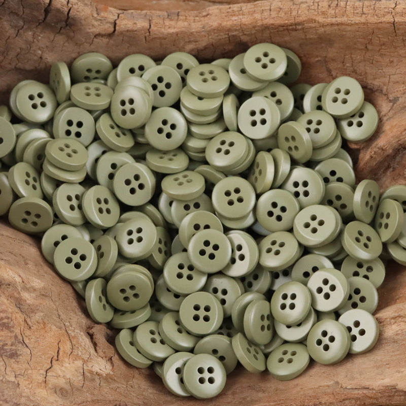 Colorful Semi-Beveled Resin Buttons for Children's Dress Sweater 100 Pack - Lots of Buttons
