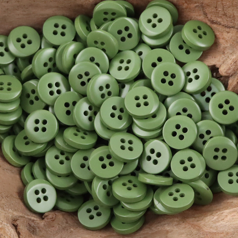 Colorful Semi-Beveled Resin Buttons for Children's Dress Sweater 100 Pack - Lots of Buttons