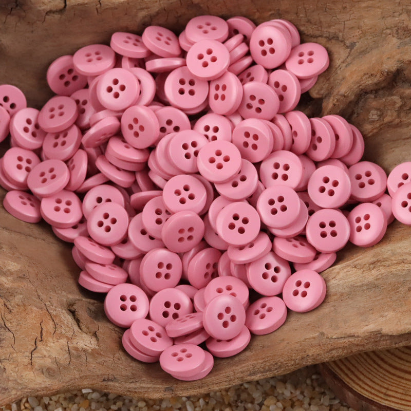 Colorful Semi-Beveled Resin Buttons for Children's Dress Sweater 100 Pack - Lots of Buttons
