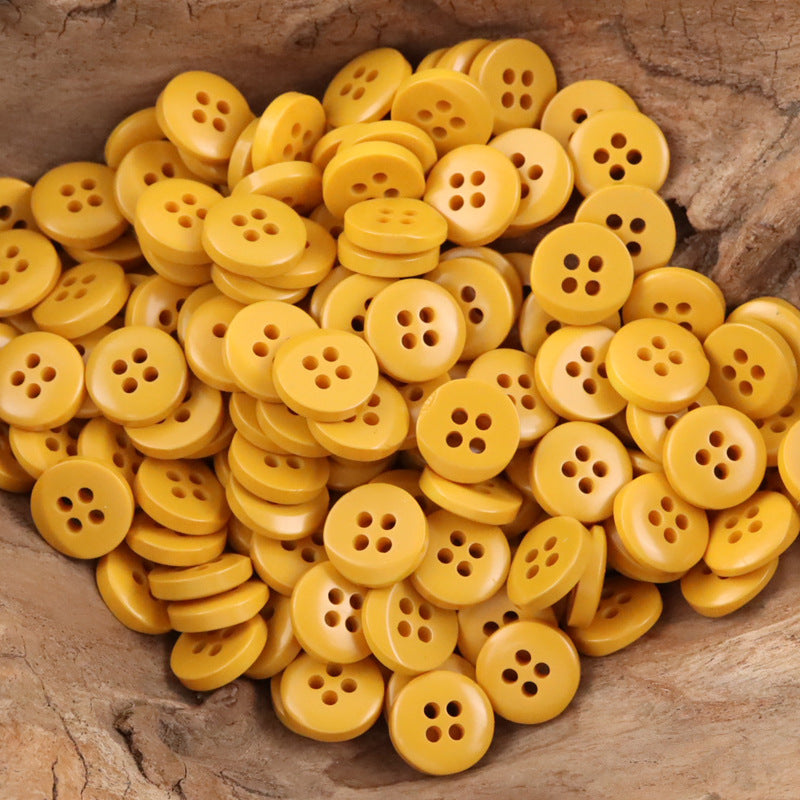 Colorful Semi-Beveled Resin Buttons for Children's Dress Sweater 100 Pack - Lots of Buttons