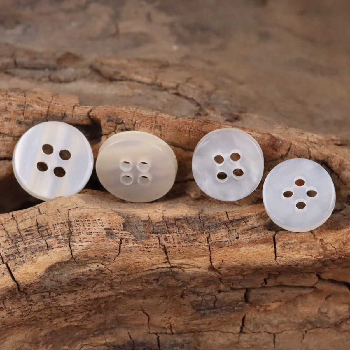 11.5mm Translucent Yellow White Resin Buttons for Children's Shirts 50pcs - Lots of Buttons