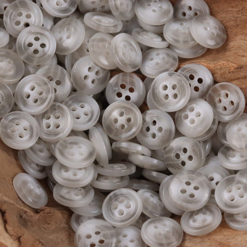 11.5MM Round Four-Hole Resin Buttons Khaki Shirt Sweater,100pcs - Lots of Buttons