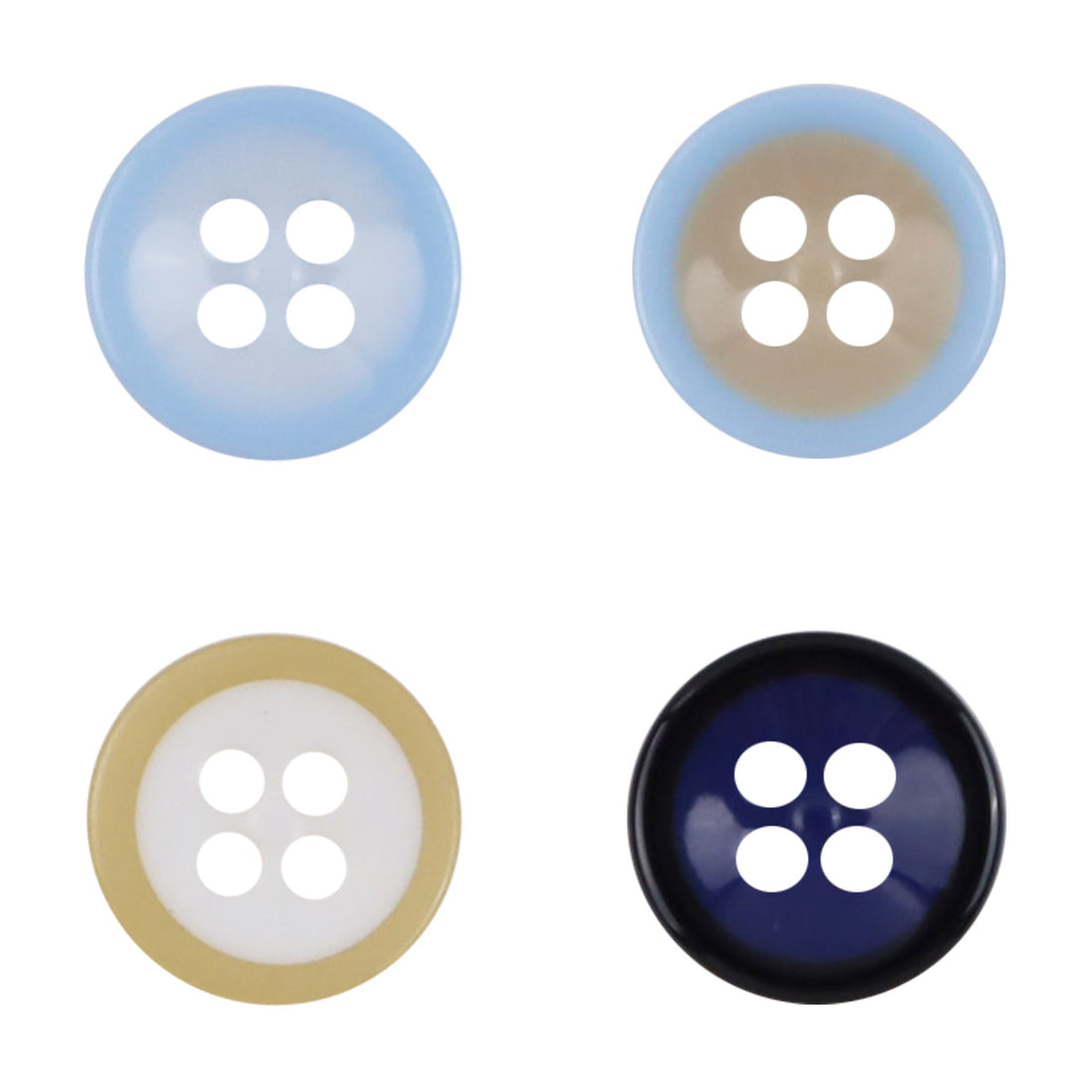 11.5MM Sky Blue Bowl-Shaped Resin Buttons for Work Shirts -50pcs - Lots of Buttons