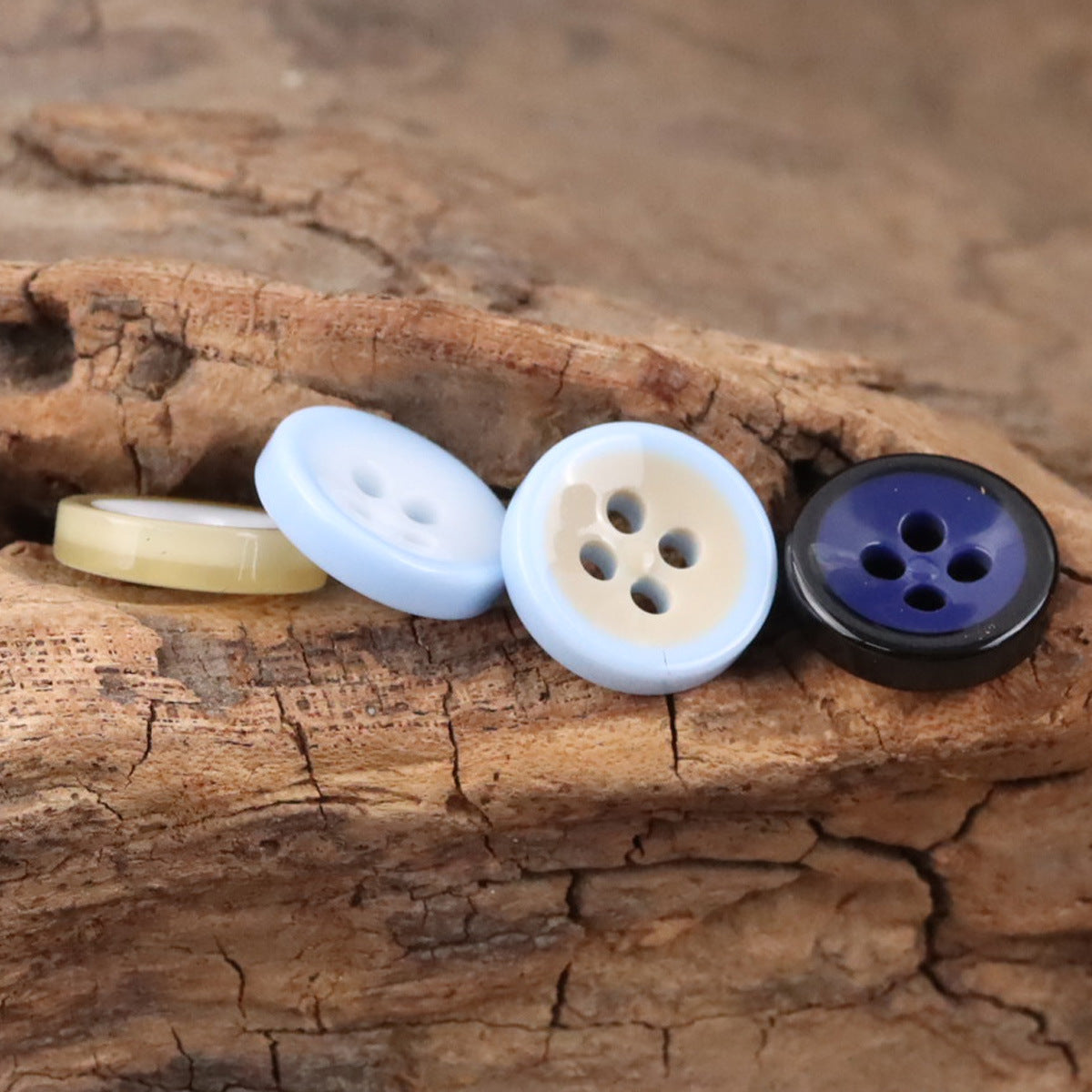 11.5MM Sky Blue Bowl-Shaped Resin Buttons for Work Shirts -50pcs