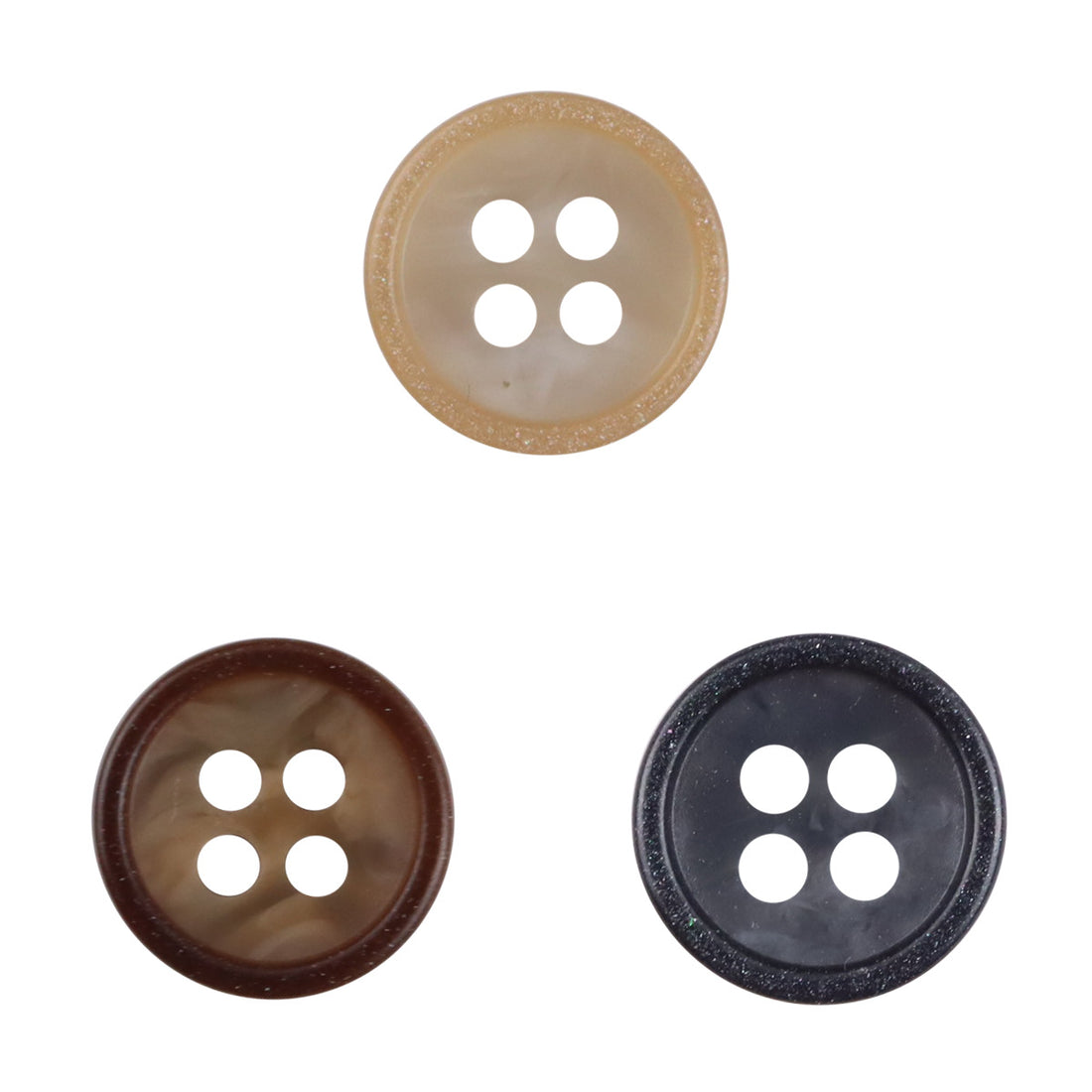 11.5mm Vintage Khaki Resin Buttons for Retro Japanese Style Shirts 100pcs - Lots of Buttons