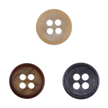 11.5mm Vintage Khaki Resin Buttons for Retro Japanese Style Shirts 100pcs - Lots of Buttons