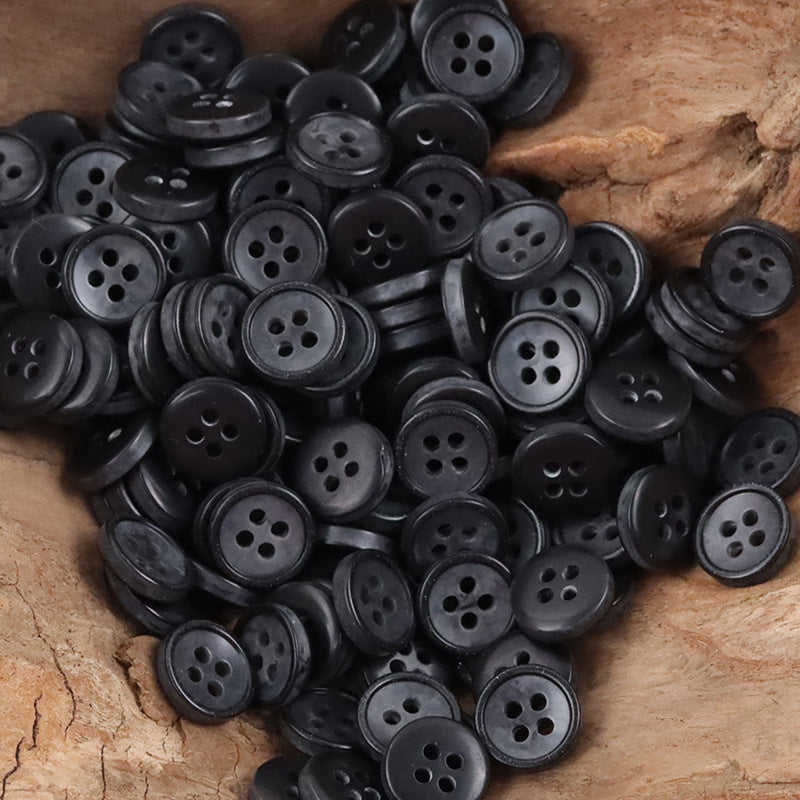 11.5mm Vintage Khaki Resin Buttons for Retro Japanese Style Shirts 100pcs - Lots of Buttons