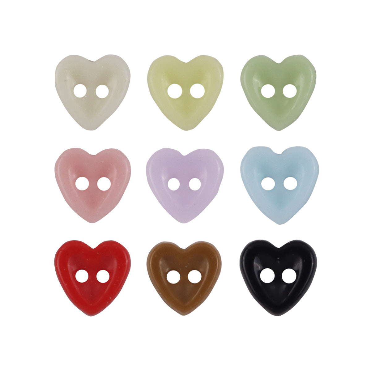 Children DIY Craft Cute Ceramic Heart Shaped Buttons 45 Pack - Lots of Buttons