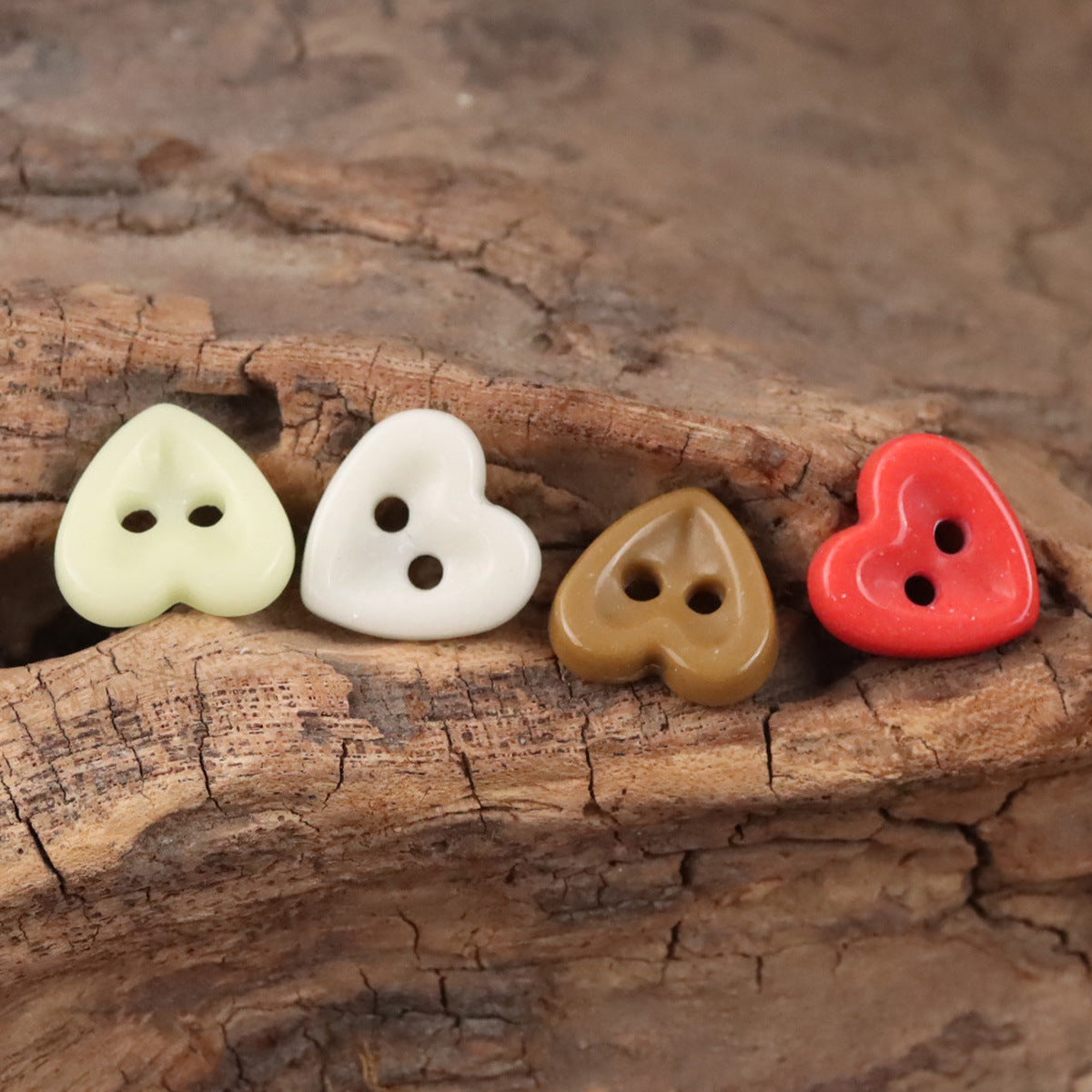 Children DIY Craft Cute Ceramic Heart Shaped Buttons 45 Pack - Lots of Buttons