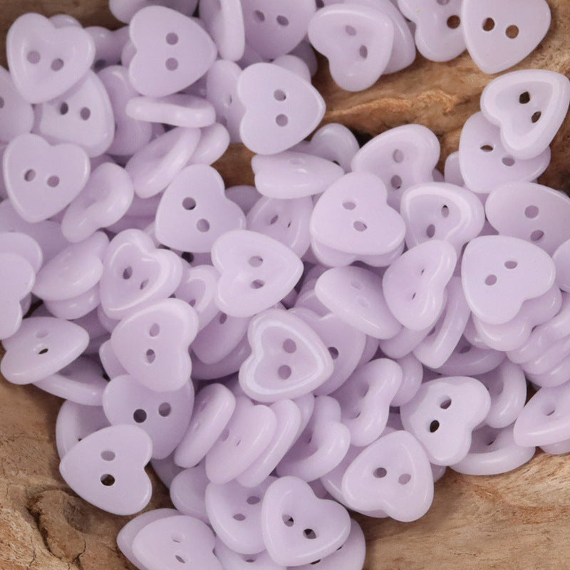 Children DIY Craft Cute Ceramic Heart Shaped Buttons 45 Pack - Lots of Buttons