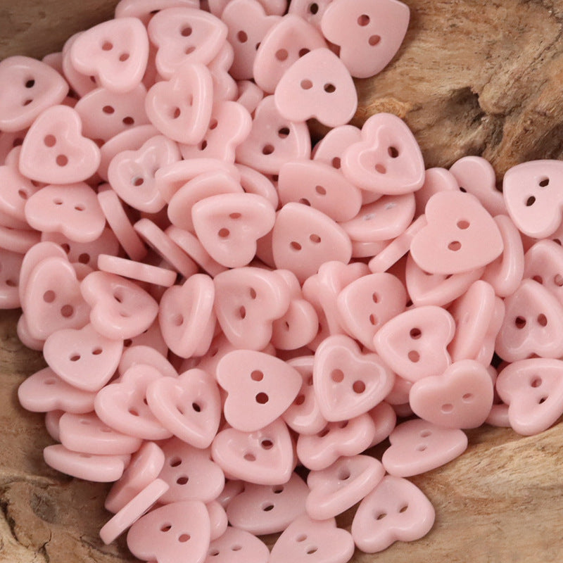 Children DIY Craft Cute Ceramic Heart Shaped Buttons 45 Pack - Lots of Buttons