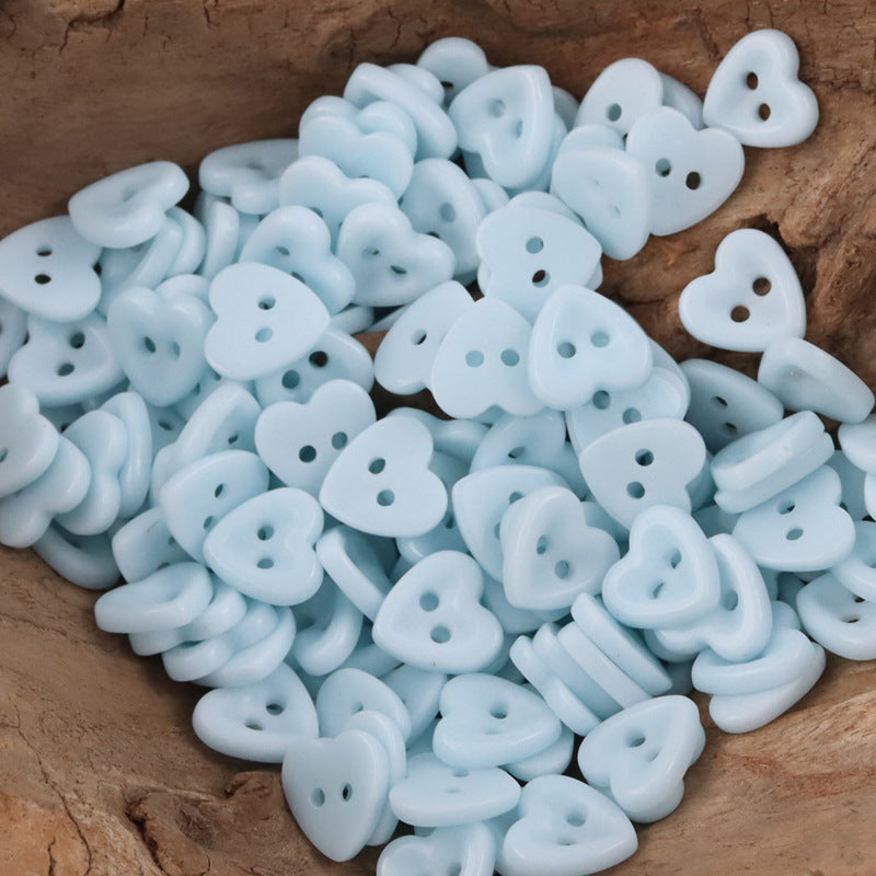 Children DIY Craft Cute Ceramic Heart Shaped Buttons 45 Pack - Lots of Buttons