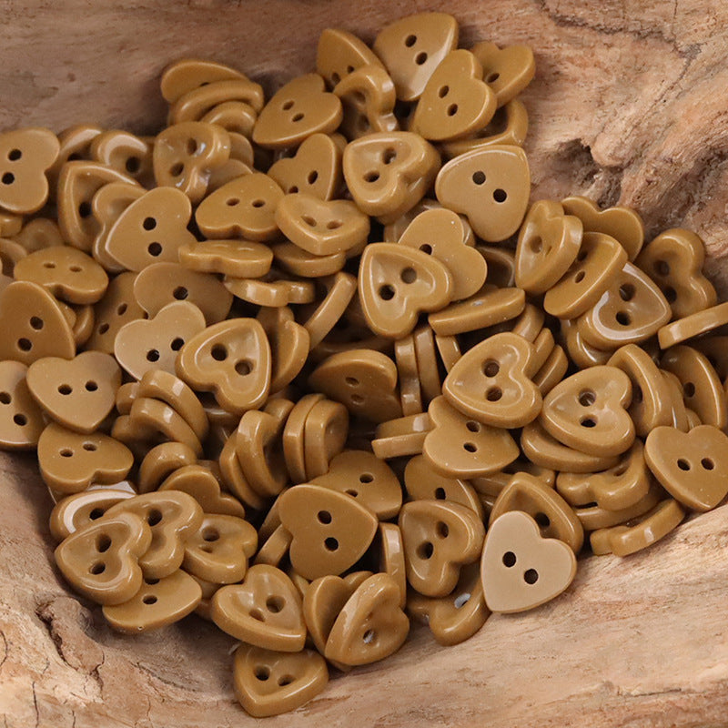 Children DIY Craft Cute Ceramic Heart Shaped Buttons 45 Pack - Lots of Buttons