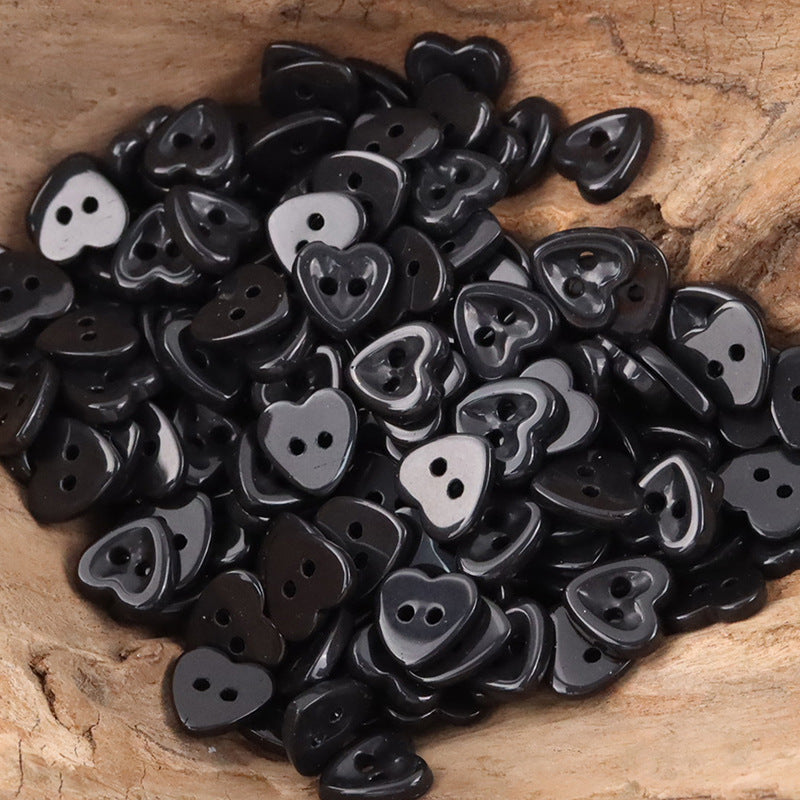 Children DIY Craft Cute Ceramic Heart Shaped Buttons 45 Pack - Lots of Buttons