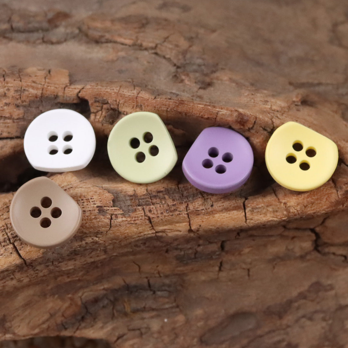 Irregular Semi-Circular Colorful Bulk Resin Buttons for DIY Handicrafts 110 Pack - Lots of Buttons