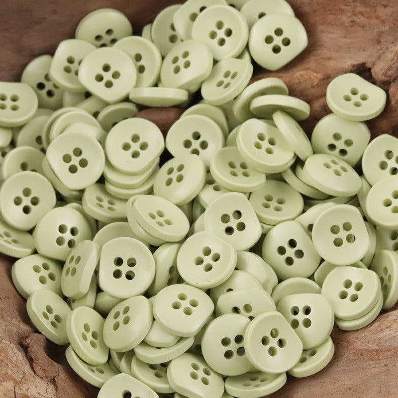 Irregular Semi-Circular Colorful Bulk Resin Buttons for DIY Handicrafts 110 Pack - Lots of Buttons