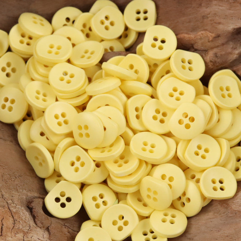 Irregular Semi-Circular Colorful Bulk Resin Buttons for DIY Handicrafts 110 Pack - Lots of Buttons