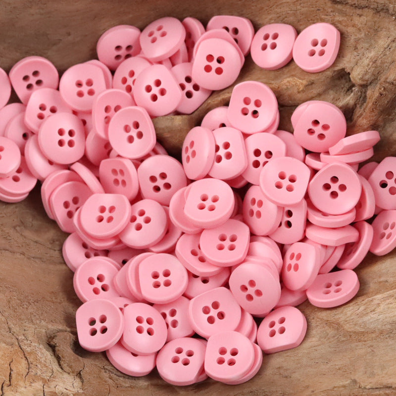 Irregular Semi-Circular Colorful Bulk Resin Buttons for DIY Handicrafts 110 Pack - Lots of Buttons