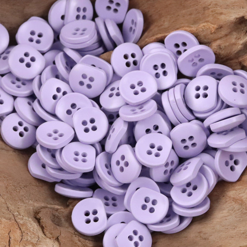 Irregular Semi-Circular Colorful Bulk Resin Buttons for DIY Handicrafts 110 Pack - Lots of Buttons