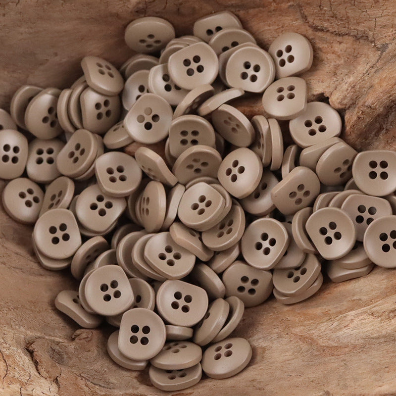 Irregular Semi-Circular Colorful Bulk Resin Buttons for DIY Handicrafts 110 Pack - Lots of Buttons