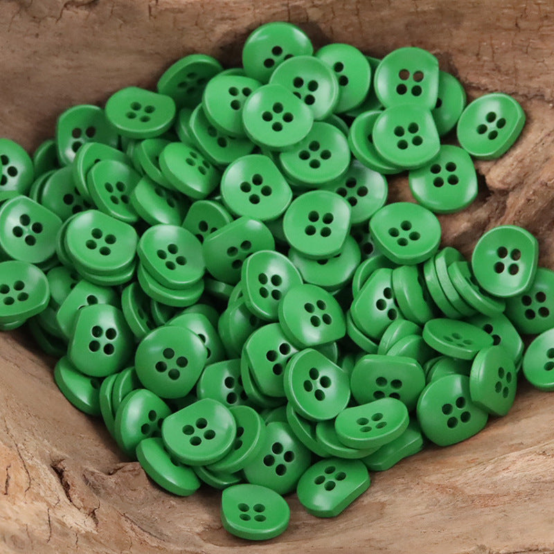 Irregular Semi-Circular Colorful Bulk Resin Buttons for DIY Handicrafts 110 Pack - Lots of Buttons
