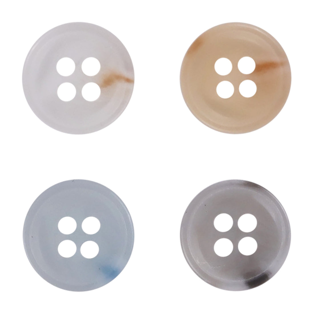 11.5mm Semi-Transparent Blue Resin Buttons for Spring-Summer Shirts,50pcs - Lots of Buttons