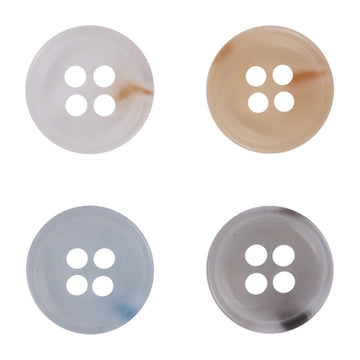 11.5mm Semi-Transparent Blue Resin Buttons for Spring-Summer Shirts,50pcs - Lots of Buttons