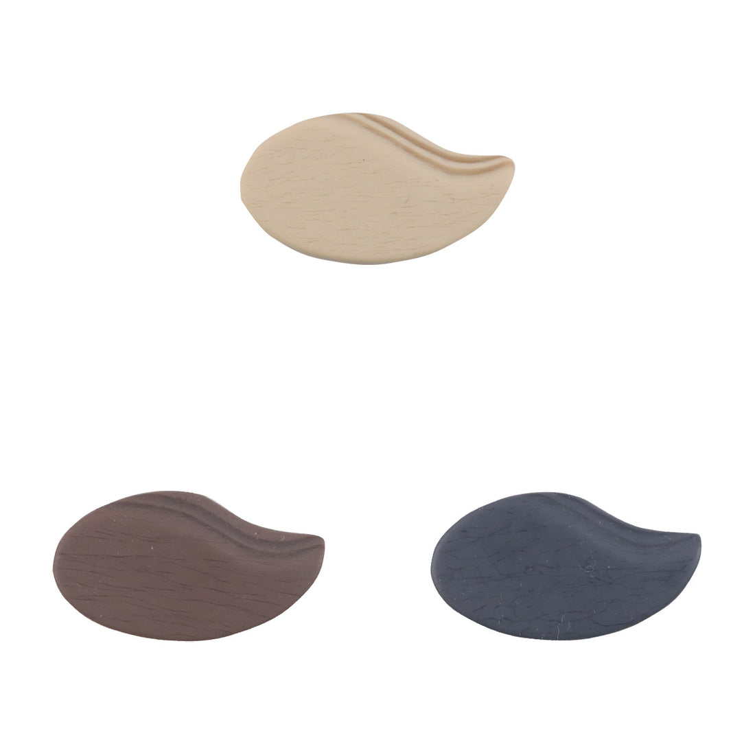 Comma-Shaped Matte Colored Resin Shank Buttons 10pcs - Lots of Buttons