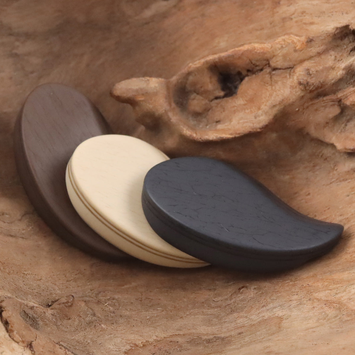 Comma-Shaped Matte Colored Resin Shank Buttons 10pcs - Lots of Buttons