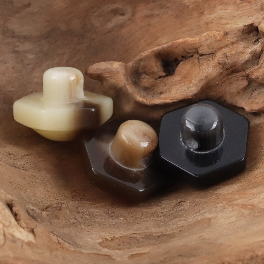 26MM Hexagonal Resin Shank Buttons for Unique Fashion 10pcs - Lots of Buttons