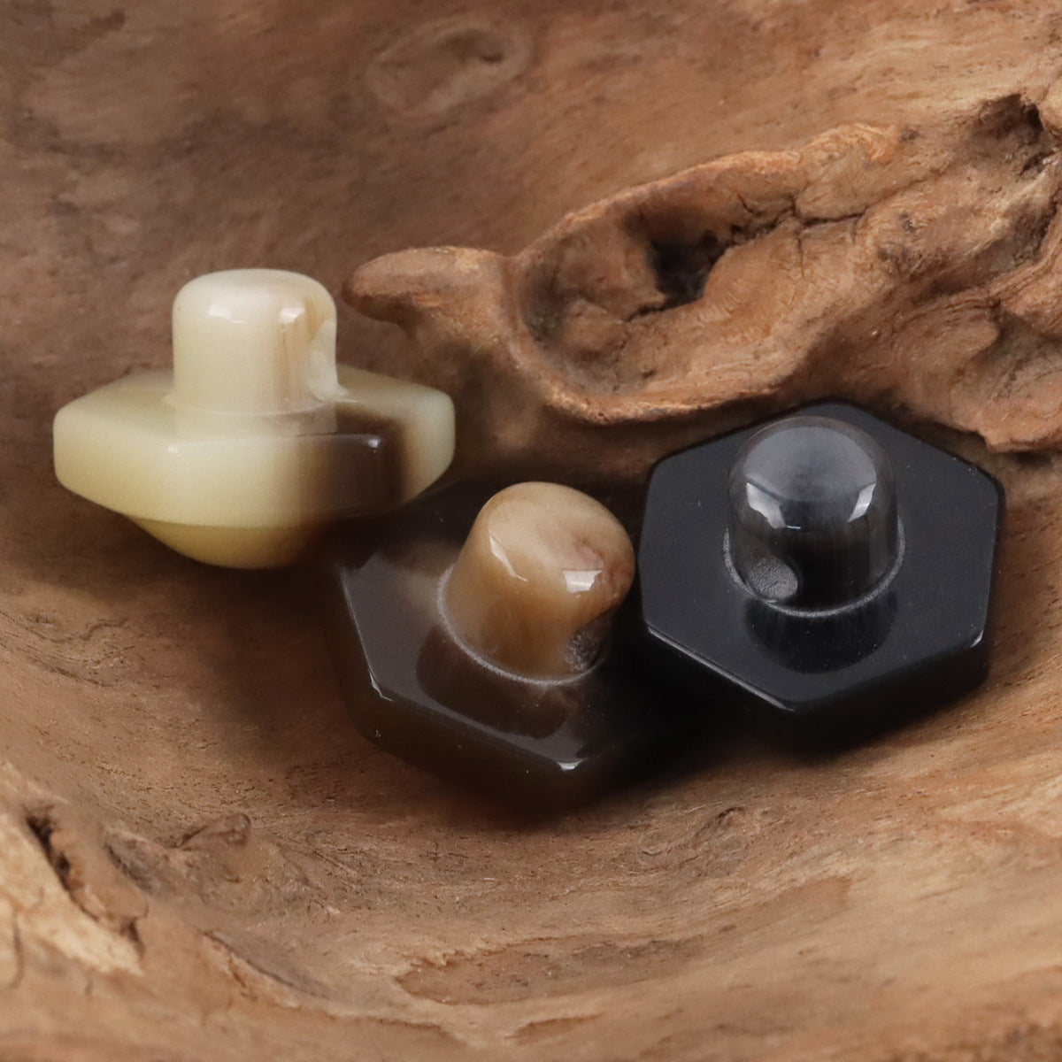 26MM Hexagonal Resin Shank Buttons for Unique Fashion 10pcs - Lots of Buttons