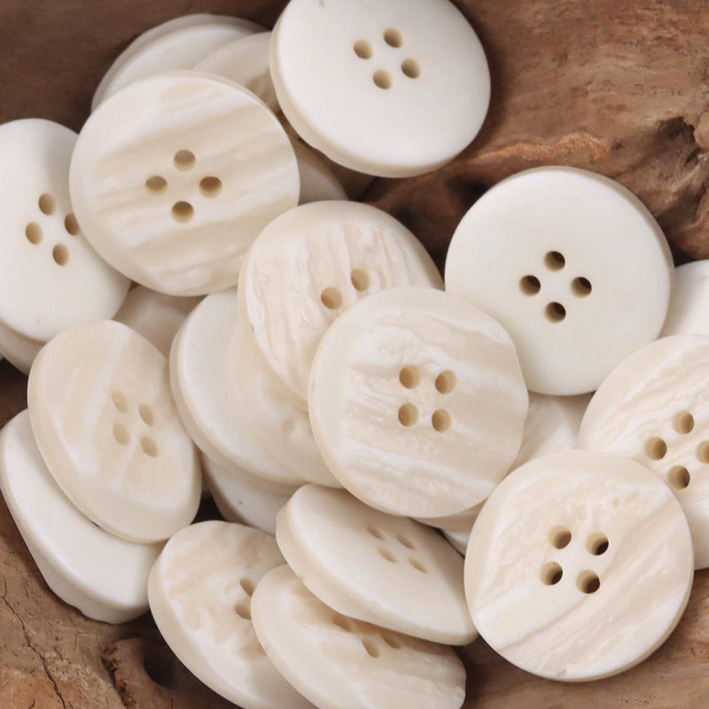 Beveled Wood Grain Resin Buttons for Casual Sweater Cardigans 40pcs