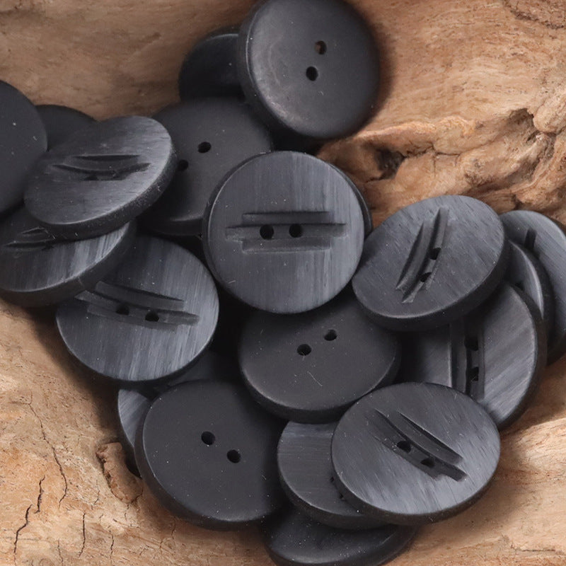 Creative Wood Grain 2-Hole Resin Buttons for Outerwear 20pcs - Lots of Buttons