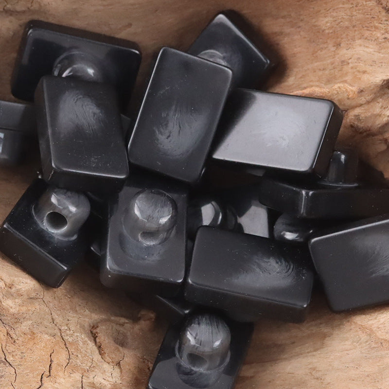 Rectangular Resin Buttons with Shanks for Light Khaki Coats,10pcs - Lots of Buttons