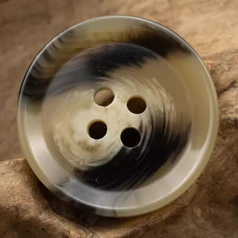 Round 4 Hole Brush Pattern Resin Buttons 20pcs - Lots of Buttons