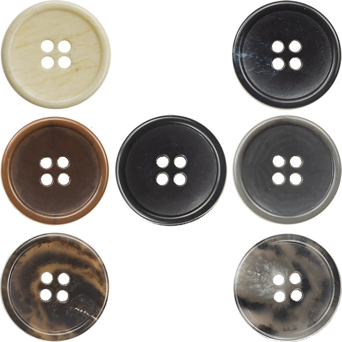 Round 4 Hole Slim Edged Urea Buttons Imitation Fruit Texture 10PCS - Lots of Buttons