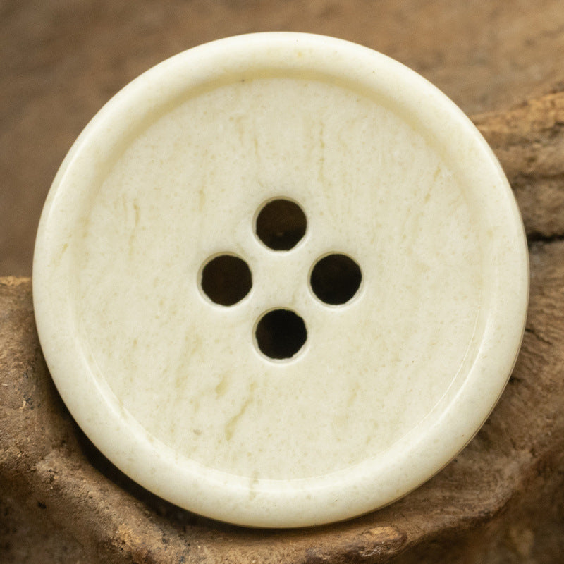 Round 4 Hole Slim Edged Urea Buttons Imitation Fruit Texture 10PCS - Lots of Buttons