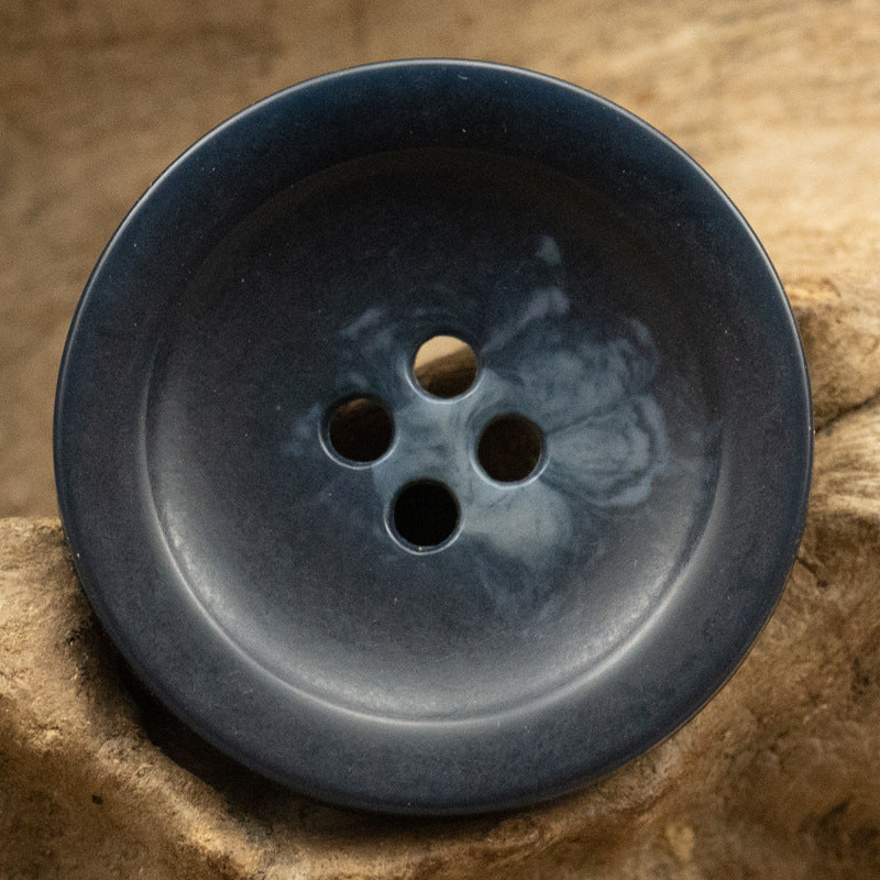 Wide-Edged Bowl-Shaped 4 Hole Urea Coat Buttons 10pcs - Lots of Buttons