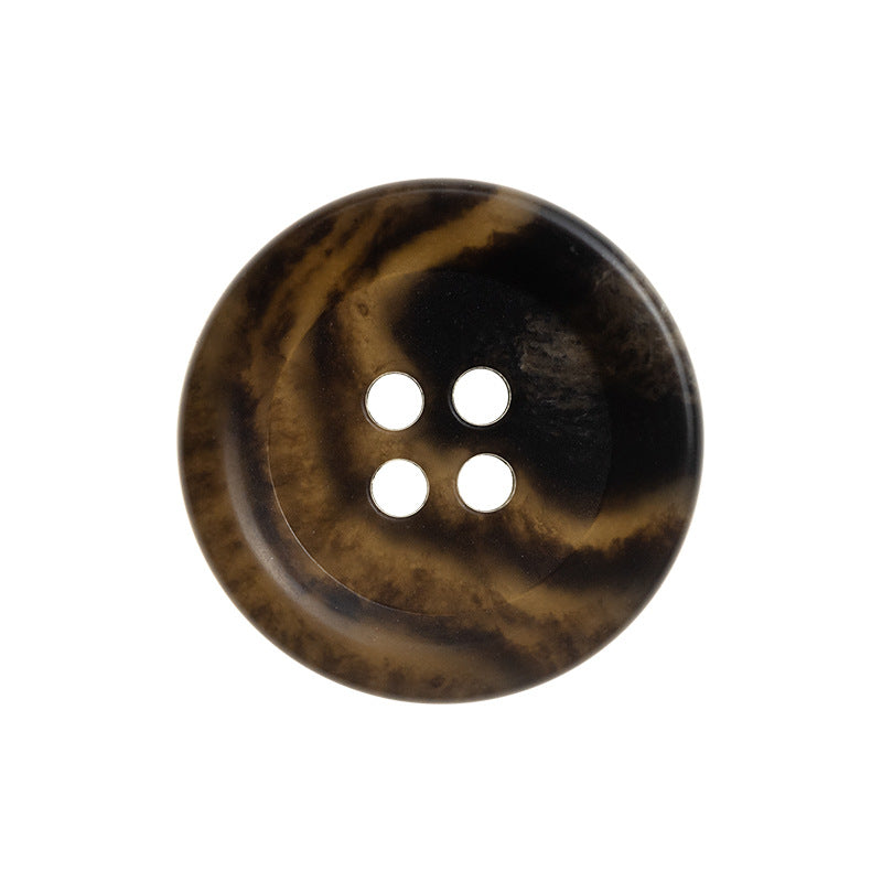 Dark Brown Leopard Print Urea Buttons for Woolen Coats 20pcs - Lots of Buttons