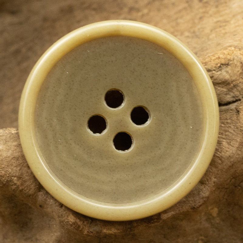 15-25mm Light Yellow Urea Buttons for Linen Casual Pants 30 Pack - Lots of Buttons