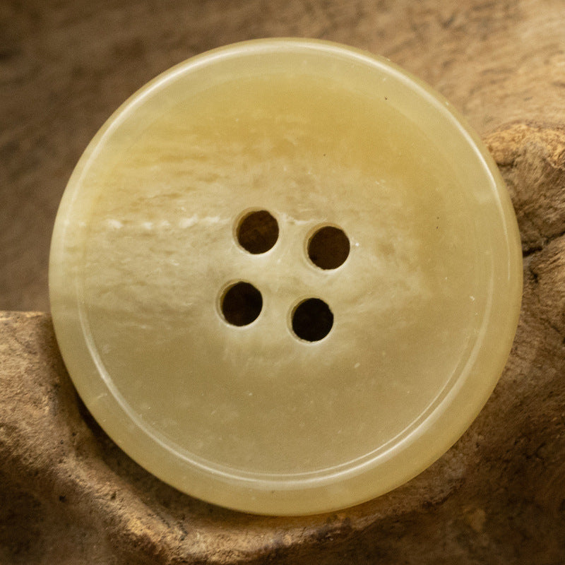 15-25mm Light Yellow Urea Buttons for Linen Casual Pants 30 Pack - Lots of Buttons