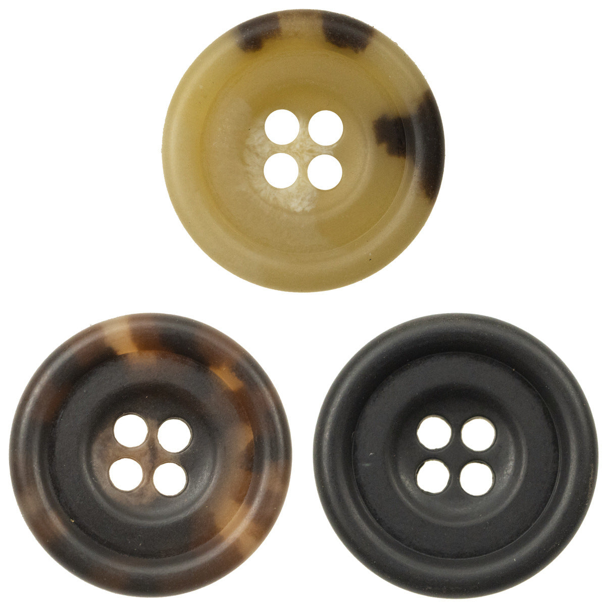 Round 4-Hole Retro Amber Urea Buttons for Suit Cuffs Knitwear 10PCS - Lots of Buttons