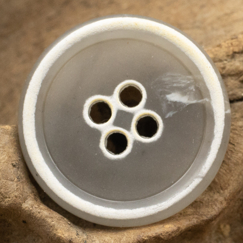 Urea Resin Buttons Imitation Horn Pattern,Round 4 Hole,10PCS 