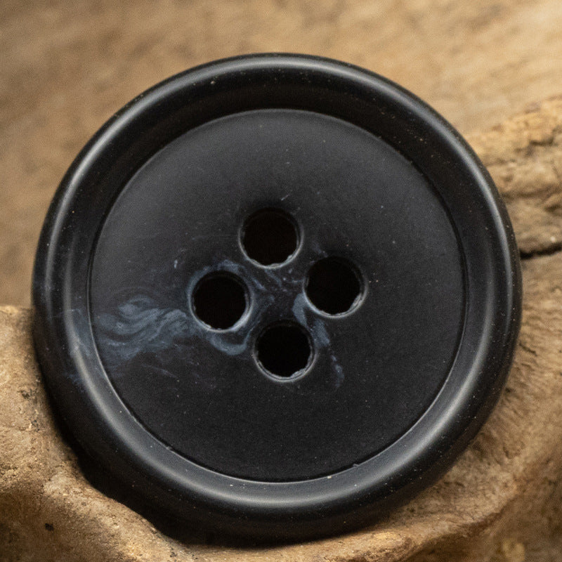Urea Resin Buttons Imitation Horn Pattern,Round 4 Hole,10PCS 