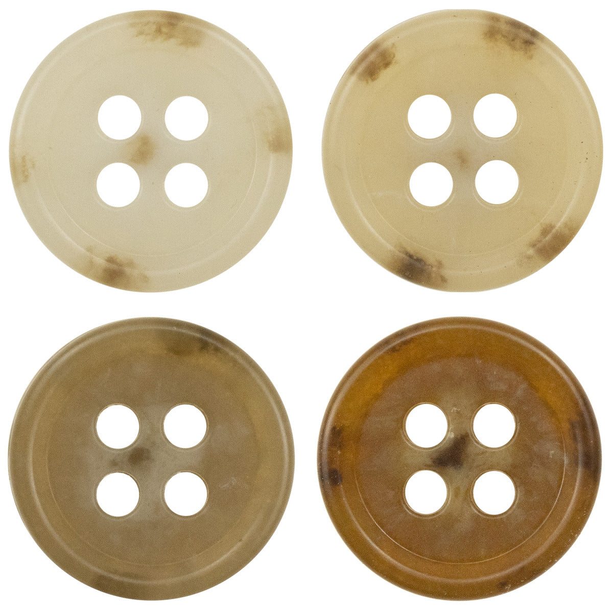 Round Slim-Edged Urea Buttons for Casual Shirts,50pcs - Lots of Buttons