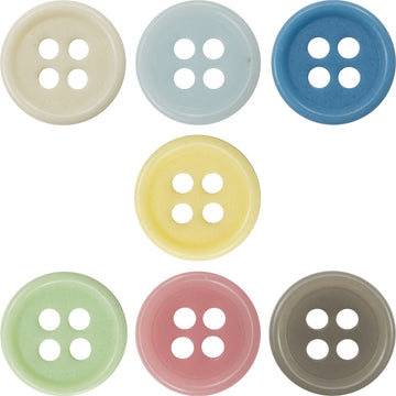 11.5mm Candy-Colored Bulk Urea Resin Buttons for Baby 70 Pack - Lots of Buttons