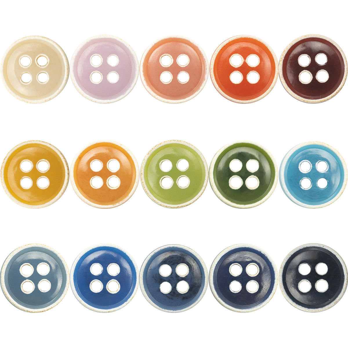 Retro Floral Shirt Urea Resin Buttons 150 Pack - Lots of Buttons